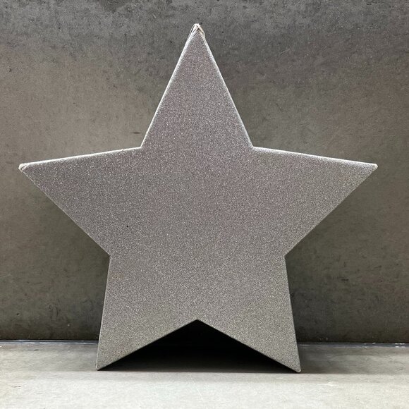 Vtg. LUSH Silver Sparkle Christmas Star Empty Gift Box: Reuse/Display, Box #1 - Picture 1 of 9